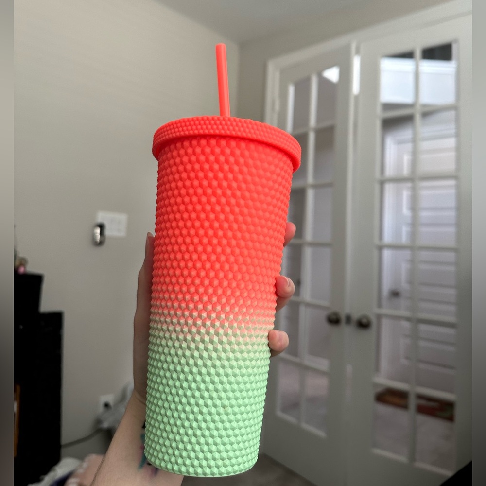 Pink And Green Watermelon Double Wall Cup